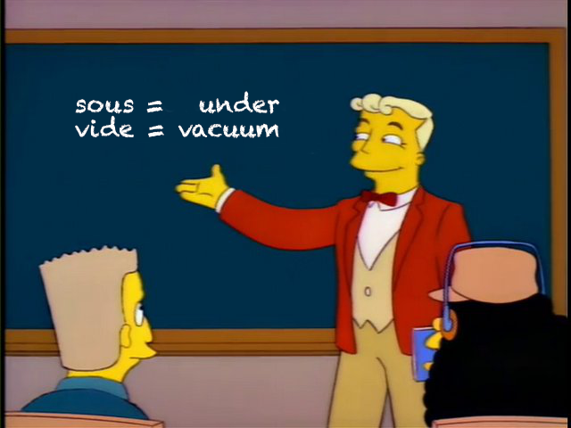 Simpsons meme sous = under and vide = vacuum 