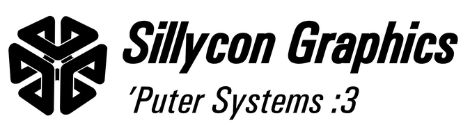 The Silicon Graphics logo, with the text edited to say: “Sillycon Graphics — ’Puter Systems :3”.