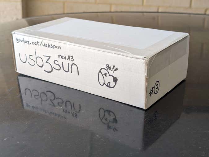 box for another usb3sun adapter, sitting on the roof of my car